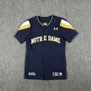 Under Armour Notre Dame Full Button Baseball Jersey Adult Size Medium #2022